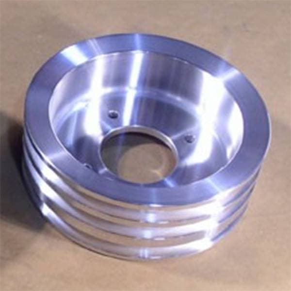 Pontiac 3-Groove Crankshaft Pulley for 1971 and later A/C Applications-Polished