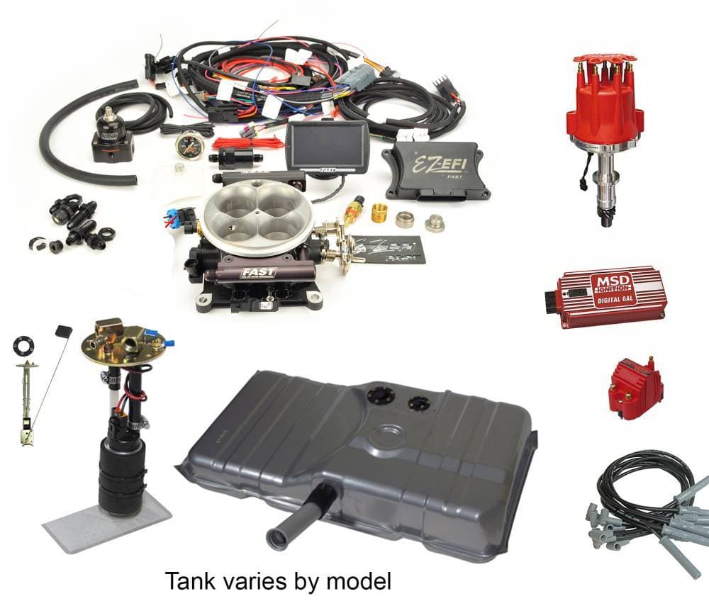 Butler Performance Ignition Series Complete EFI Solution Kit w/ FAST EFI 1.0, EFI Ready Fuel Tank w/Complete In-Tank Fuel System