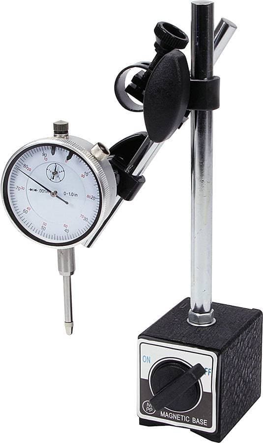 Dial Indicator Kit, 1 in Travel, 0.001 Increments, Magnetic Base, Kit