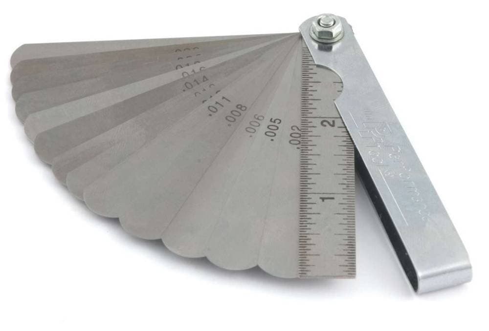 Feeler Gauge, Straight, SAe / Metric Sizing, Steel, Chrome / Natural, Kit