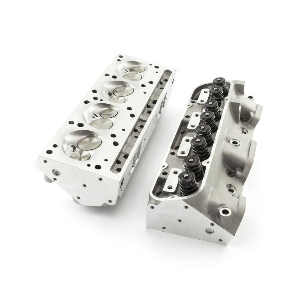 Speedmaster Pontiac Round Port 72cc Ram Air Aluminum Complete Cylinder Heads, Hyd Roller Set/2
