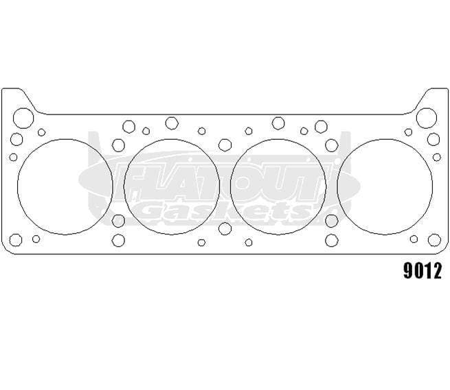 Pontiac 326-455CI COPPER HEAD Gaskets w/o coolant holes, 4.280" Bore, .040" Thick, Set/2