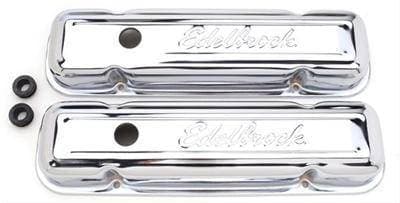Edelbrock Pontiac Signature Series Chrome Valve Covers