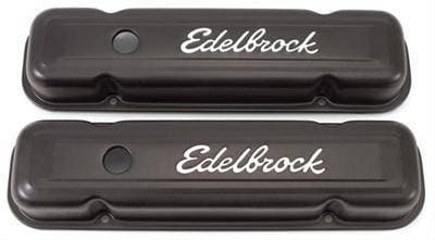 Edelbrock Pontiac Signature Series Black Valve Covers