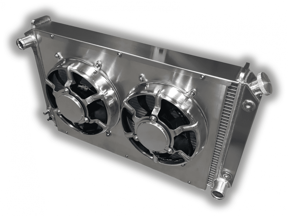 1968 – 1977 GTO Aluminum Radiator – Dual HPX Fans And Aluminum Shroud