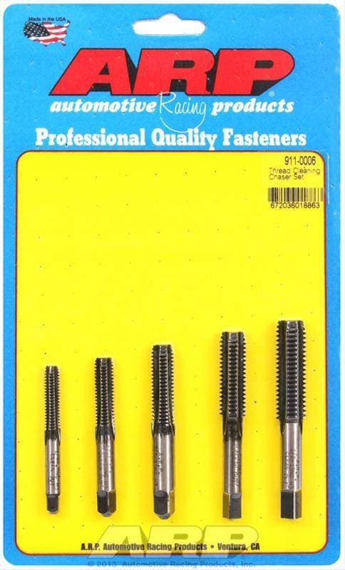 ARP Thread Chaser, 1/4-20 in, 5/16-18 in, 3/8-16 in, 7/16-14 in and 1/2-13 in Male Thread, Steel, Universal, Set of 5