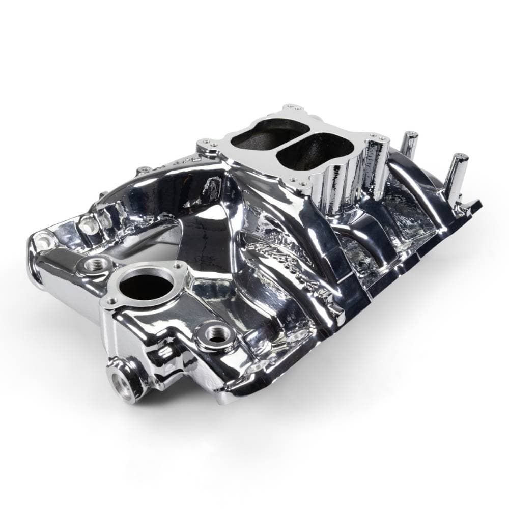 Edelbrock Performer RPM Pontiac Intake Manifold, Chrome Plasma Finish EDL-7156-CP
