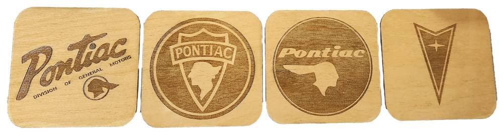Hand Made Pontiac Coasters, Set/4
