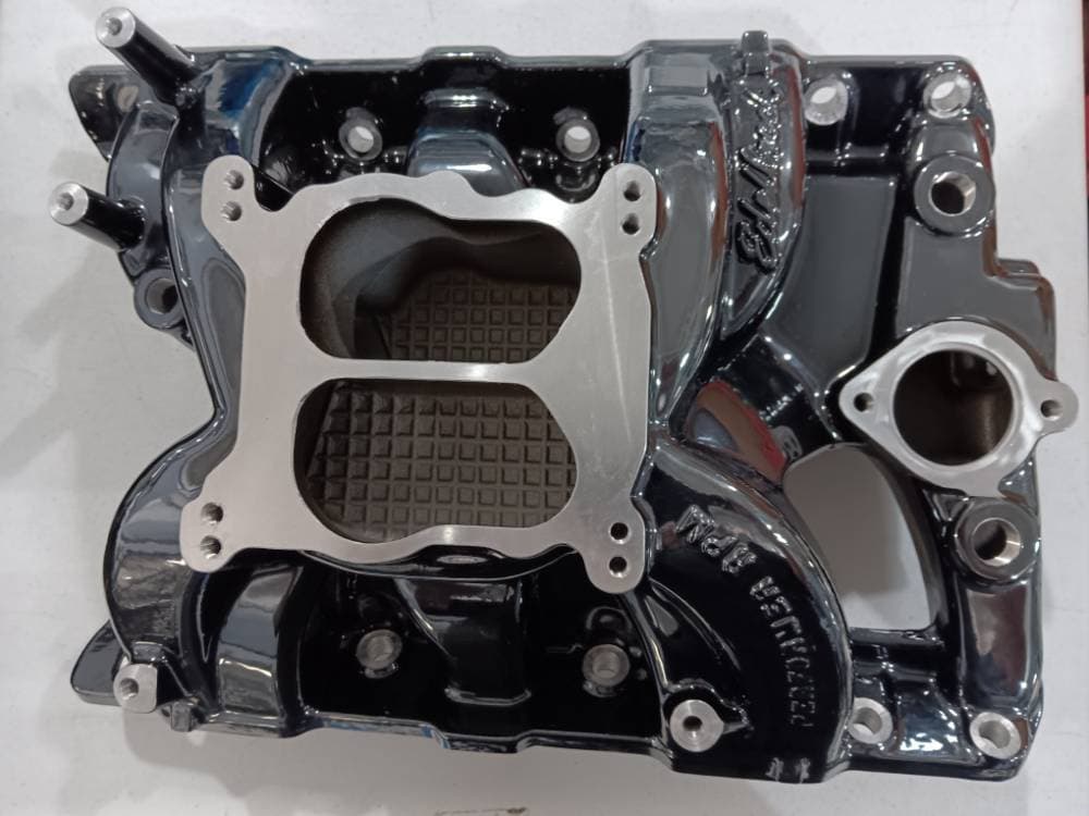 Edelbrock Performer RPM Pontiac Intake Manifold, Black Finish EDL-7156-BP