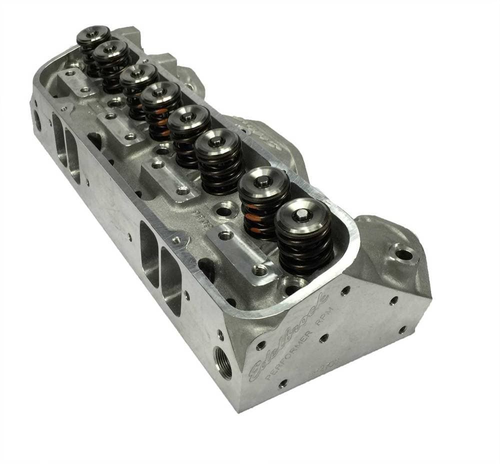 Butler Performance Edelbrock Round Port/Wide Port CNC Machined Pontiac 72cc 370+CFM Cylinder Heads, Hyd Roller (Pair) BPI-72cc-EDL-RdPort-370CNC-WP-HR