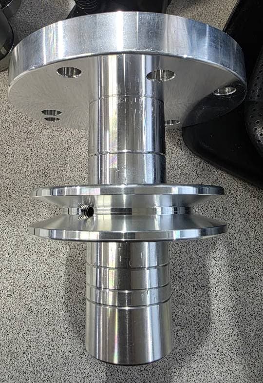 Billet Pontiac 4-Bolt Crank Drive Mandrel Kit, w/ Milled Spacers