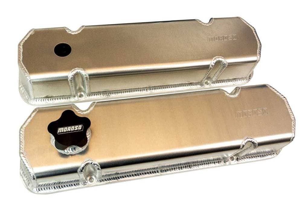 Moroso Pontiac Custom Fab Aluminum Valve Covers, Raw, 3 1/2, Choose Your Options (Set)