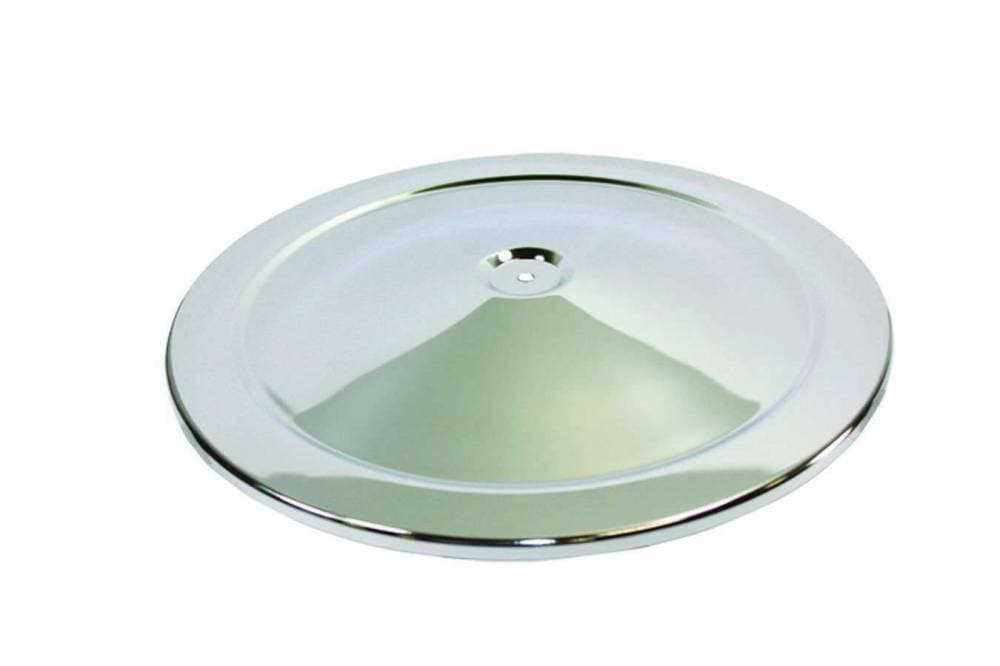 Air Cleaner Lid, Muscle Car Style, 14 in Round, Steel, Chrome, Each