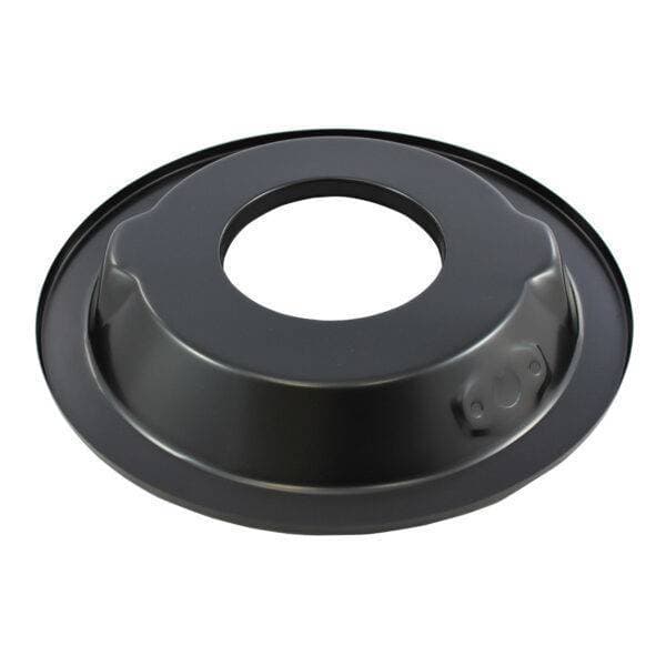 Air Cleaner Base, 14 in Round, 5-1/8 Carb Flange, 1-1/8" Dropped Base, Steel, Black, Each