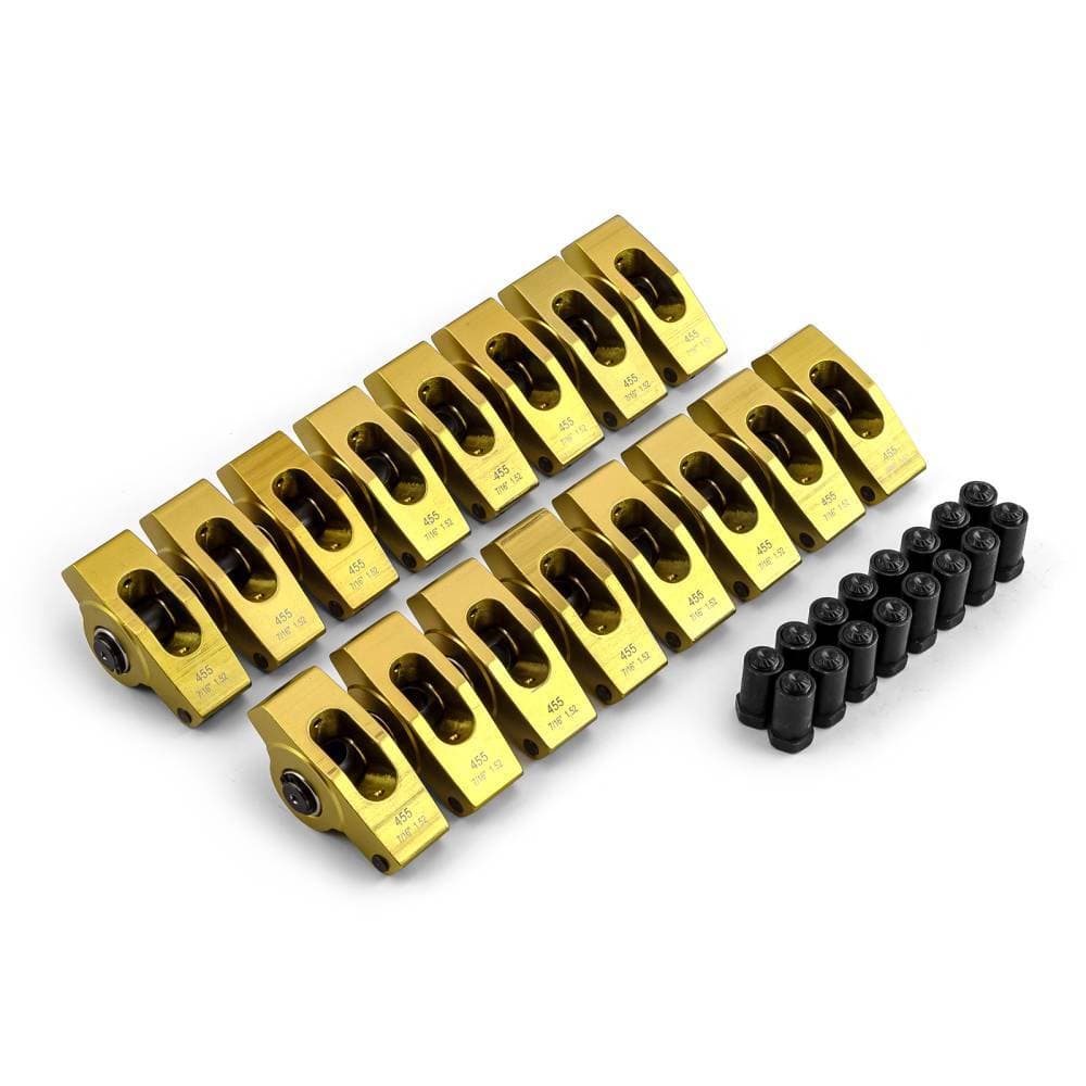 Pontiac 350 389 400 421 428 455 1.52 Ratio 7/16" Aluminum Roller Rocker Arms Set/16