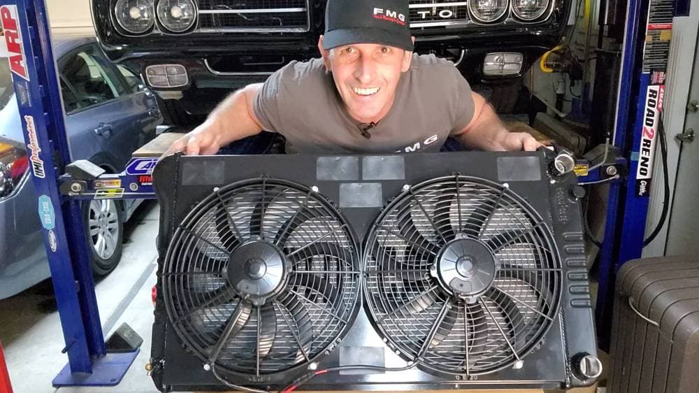 1968 to 1977 Pontiac A-Body dual 14 inch Fan Shroud Kit for ColdCase GMA42