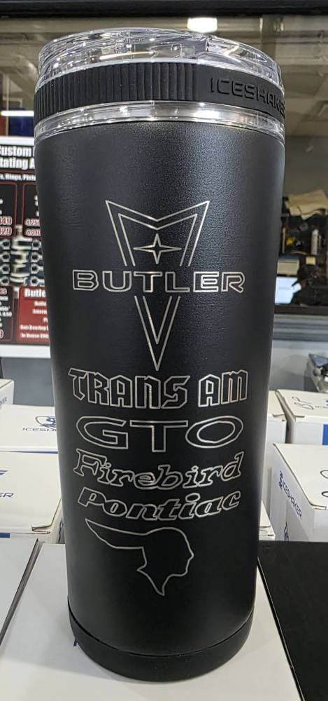 Pontiac Logos 26oz Iceshaker Flex Bottle, Black, No Handle