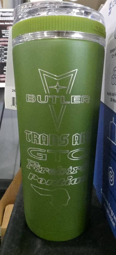 Pontiac Logos 26oz Iceshaker Flex Bottle, OD Green, No Handle
