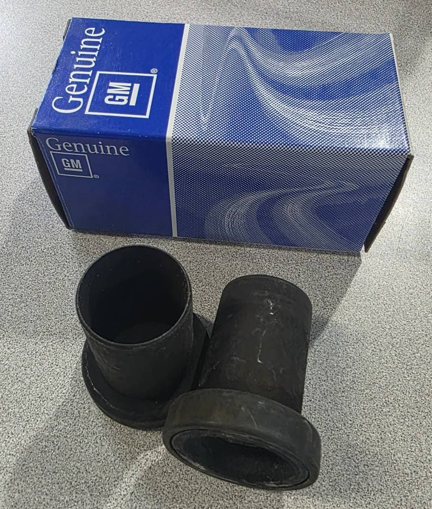 LIMITED TIME ONLY-- NOS GM Timing Cover to Water Pump Sleeves w/Rubber O-rings, 1969-'79  (1 pair)