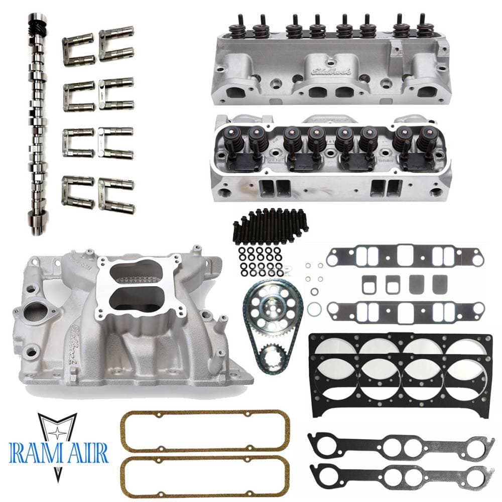Butler Ram Air Port CNC Ported Edelbrock Rd-Port, Hyd. Roller Top End Package
